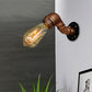 Frendorf | 1 Licht Wandlamp met Pijpontwerp Smeedijzeren Industriële Rustieke Trap Wandlamp Verlichting in Koper/Bronze