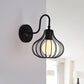 1 Licht Zwiebel Wand Sconces Beleuchtung Loft Stil Schwarz/Weiß Metallic Mini Wand Beleuchtung mit Schwanenhalsarm für Schlafzimmer