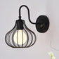 1 Licht Zwiebel Wand Sconces Beleuchtung Loft Stil Schwarz/Weiß Metallic Mini Wand Beleuchtung mit Schwanenhalsarm für Schlafzimmer