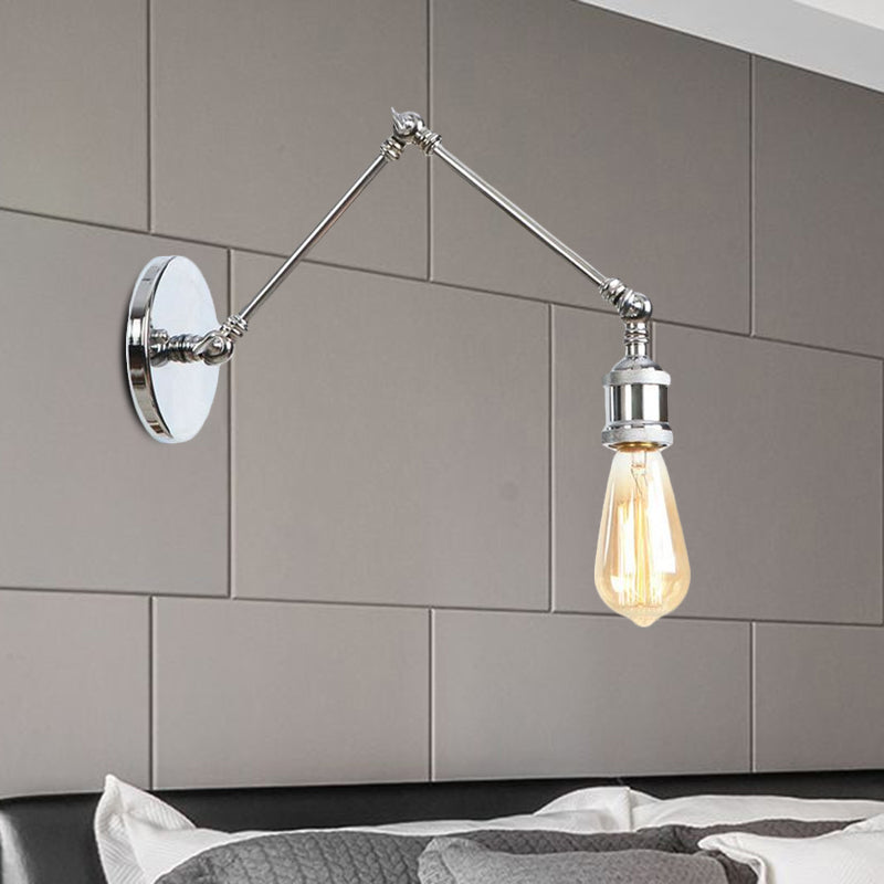 Frendorf | 1 Licht Swing Arm Wandleuchte Licht Industriell Schwarz/Messing Metall Wandleuchtenarmatur für Badezimmer