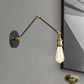 Frendorf | 1 Licht Swing Arm Wandleuchte Licht Industriell Schwarz/Messing Metall Wandleuchtenarmatur für Badezimmer