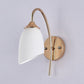 Frendorf | 1 Glühbirne Winkel Shade Wandmontierte Licht Fixture Modern Schwarz/Gold Milchglas Beleuchtung für Schlafzimmer