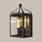 Frendorf | Alter Messing Kerzen Wandlampe mit Metallkäfigschirm 2 Lichter Vintage Wandlicht für Flur