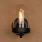 Frendorf | Kapsel Muurgemonteerde Verlichting 1/2 Gloeilamp Industrieel Zwart Helder Glas Verlichting voor Portiek