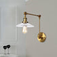 Frendorf | Saucer Wohnzimmer Wandleuchte Rustikaler Stil Prismen Glas 1 Licht Schwarz/Silber/Bronze Wandlampe