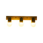 Frendorf | 3 Lichten Rotatable Wandlamp Armatuur met Open Bulb Hout Modernisme Slaapkamer Vanity Licht