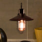 Frendorf | Kegel Klar Glas Wandlampe Industrie Einzelne Glühbirne Schlafzimmer Wandleuchte mit Käfig