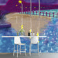 Frendorf | Weglamp in Regen Muurschildering Decal Art Deco Vlekbestendige Woonkamer Wandbekleding, Optionele Maat