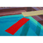 Frendorf | Kunst Pool Sprungbrett Wandbild Rot-Gelb-Blau Feuchtigkeitsbeständige Wandverkleidung für Zuhause