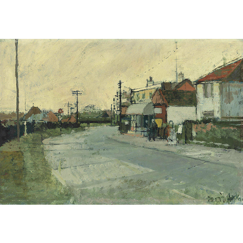 Frendorf | Rustieke Wegkant Boerderij Muurpapier voor Slaapkamer Landschapschilderij Wanddecoratie, Optionele Grootte
