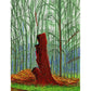 Frendorf | Illustratie Houten Koffer Muur Decal voor Thuis Gallery, Oranje-Groen, Aangepaste Maat