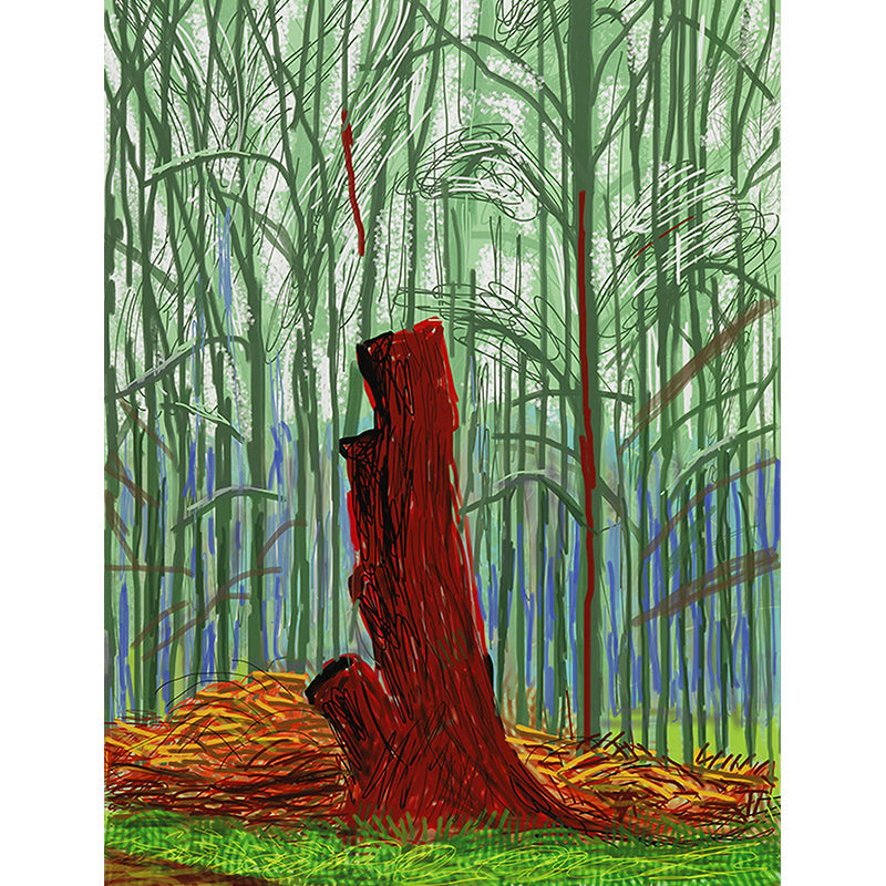 Frendorf | Illustratie Houten Koffer Muur Decal voor Thuis Gallery, Oranje-Groen, Aangepaste Maat