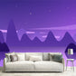 Frendorf | Purple Mountain Lake Reflection Mural Nachtlandschaft Moderne Waschbare Wandkunst für Zuhause