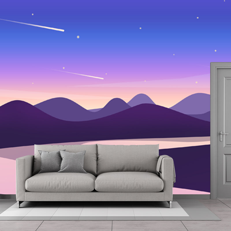 Frendorf | Curved River at Night Mural Decal Modern Wasserfest Schlafzimmer Wandkunst, Individueller Druck