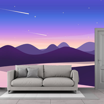 Frendorf | Curved River at Night Mural Decal Modern Wasserfest Schlafzimmer Wandkunst, Individueller Druck
