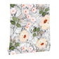 Klebendes Big Peony Blossom Wallpaper für Treppen 34,2 qm Wandkunst in Grau-Weiß, abnehmbar