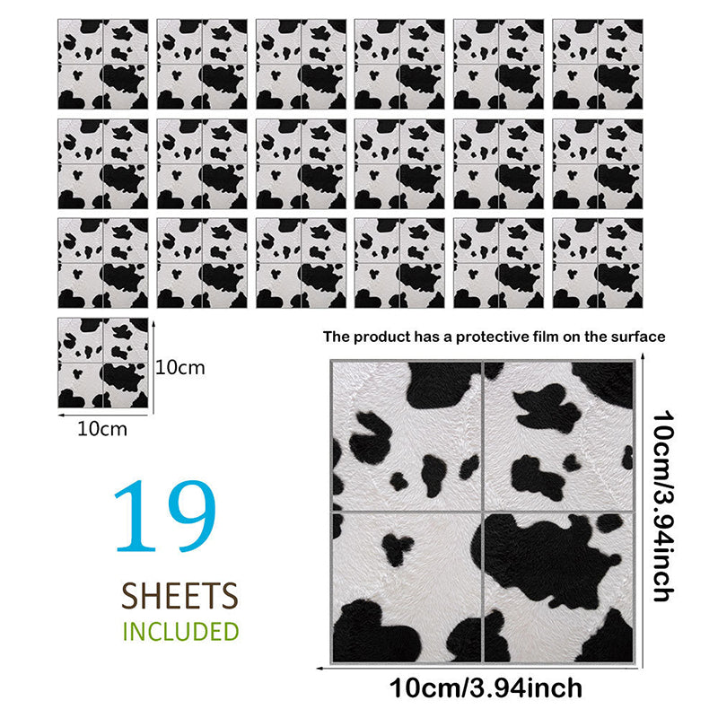 Frendorf | Spots Peel and Stick Wallpaper Panel Set in Schwarz-Weiß Neuheit Wandverkleidung für Bad