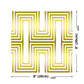 Gelbe Matrix Tapetenpaneele Geometrie Modern Abziehen und Kleben Wandkunst für das Badezimmer