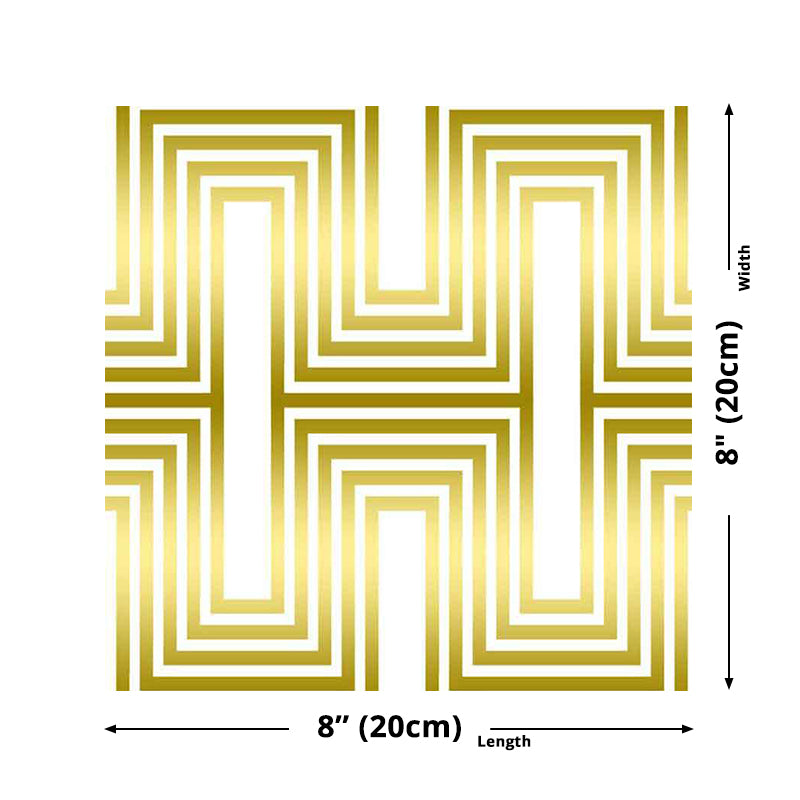 Gelbe Matrix Tapetenpaneele Geometrie Modern Abziehen und Kleben Wandkunst für das Badezimmer