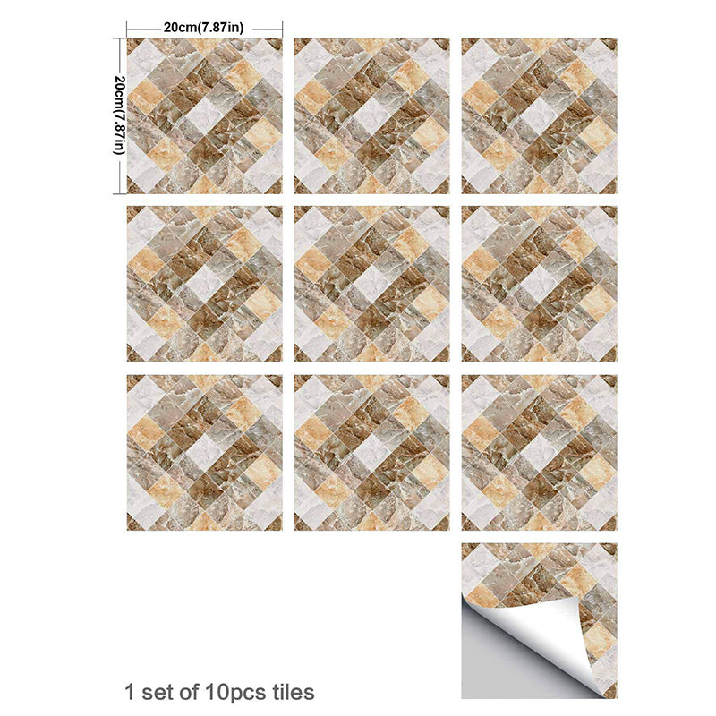 Frendorf | Bohemia Marmor Tapetenpaneel Set Grau-Gelb Geometrische Wandkunst für Badezimmer, Selbstklebend