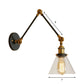 Frendorf | 1 Licht Getaperde Wandlamp Vintage Stijl Satijn Messing/Chroom/Antiek Messing Heldere Glazen Wandlamp voor Woonkamer