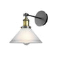 Frendorf | Industrielle Cone Wandbeleuchtung ein Licht Frosted Glass Wandlamp in antikmessing