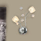 Frendorf | Klare Snij Kristallen Bollen Chroom Wandlamp Draaiende Arm 2 Lampen Moderne Oppervlakte Wand Sconces met Bloemenscherm
