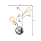Frendorf | Klare Snij Kristallen Bollen Chroom Wandlamp Draaiende Arm 2 Lampen Moderne Oppervlakte Wand Sconces met Bloemenscherm