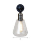 Frendorf | Rustieke Stijl Taperen Shade Wandverlichting Fixture Enkel Glanshelder Glas Wandlamp in Zwart voor Keuken