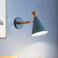 Metall Kegel Schirm Wandlampe Nordischer Stil Drehbar 1 Licht Nachttisch Leseleuchte in Blau/Grün/Grau/Weiß
