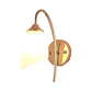 Frendorf | 1 Glühbirne Winkel Shade Wandmontierte Licht Fixture Modern Schwarz/Gold Milchglas Beleuchtung für Schlafzimmer