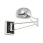 Frendorf | Retro Bowl Wandlamp Sconces 1 Licht Metallic Wandmontagearmatuur met Draaibeugel in Chroom voor Nachtkastje
