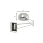 Frendorf | Retro Bowl Wandlamp Sconces 1 Licht Metallic Wandmontagearmatuur met Draaibeugel in Chroom voor Nachtkastje