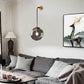 Frendorf | Moderne Sferische Wandlamp 1 Peertje Rookglas Wandlicht in Zwart/Messing voor de Woonkamer, 8"/10"