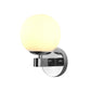 Frendorf | Chrome/Gouden Ronde Wandverlichting Industriële Opal Glas 1 Licht Slaapkamer Wandlamp Fixture