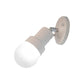 Frendorf | Schwarz/Weiß Mini Wandleuchte Sconce Industriestil Metallisch 1 Licht Schlafzimmer drehbare Wandmontageleuchte mit freiliegender Glühbirne