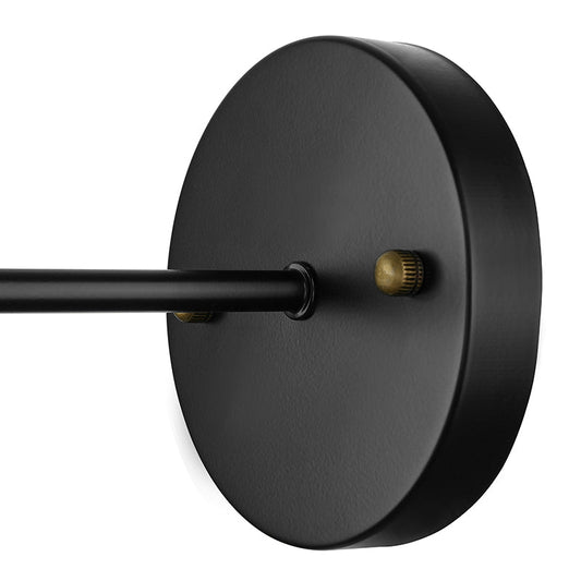 Frendorf | Schwarz/Messing-Finish 1 Kopf Wandlampe Industrieller Metall Mini Wandleuchte mit Nackte Glühbirne für Schlafzimmer