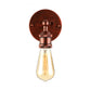 Frendorf | Schwarz/Messing-Finish 1 Kopf Wandlampe Industrieller Metall Mini Wandleuchte mit Nackte Glühbirne für Schlafzimmer