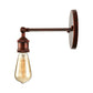 Frendorf | Schwarz/Messing-Finish 1 Kopf Wandlampe Industrieller Metall Mini Wandleuchte mit Nackte Glühbirne für Schlafzimmer