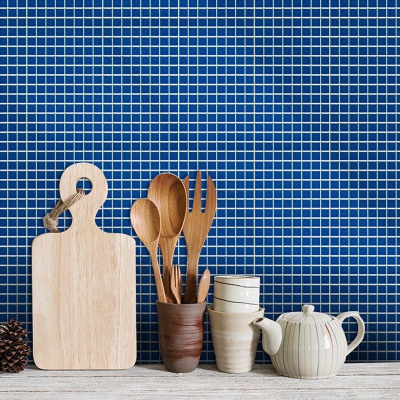 Frendorf | Effen kleur grid tegels behang zelfklevend moderne keuken wandbedekking (25 stuks)