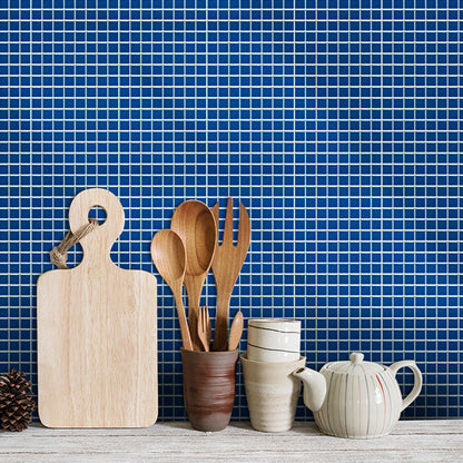 Frendorf | Effen kleur grid tegels behang zelfklevend moderne keuken wandbedekking (25 stuks)