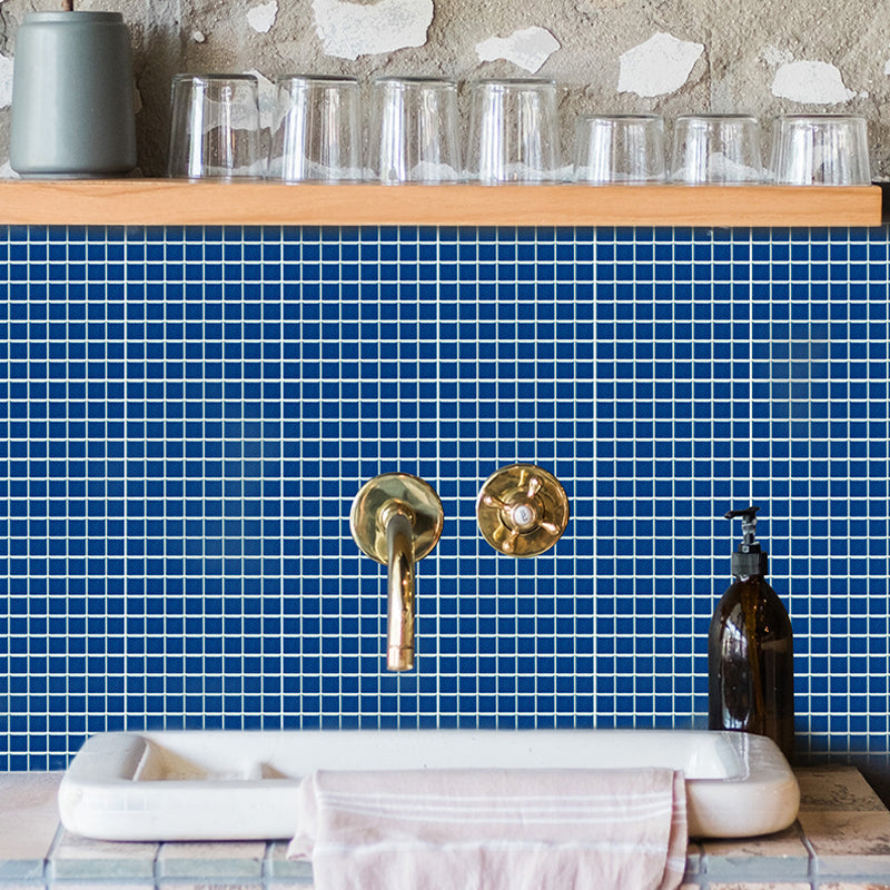 Frendorf | Effen kleur grid tegels behang zelfklevend moderne keuken wandbedekking (25 stuks)