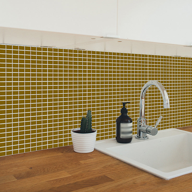 Frendorf | Effen kleur grid tegels behang zelfklevend moderne keuken wandbedekking (25 stuks)