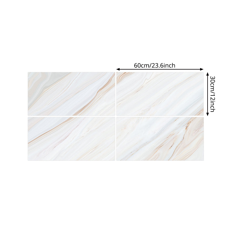 Peel- und Paste-Marmor-Wandpaneel 23,6' L x 12" B Modernes Wandkunst für Snackbar