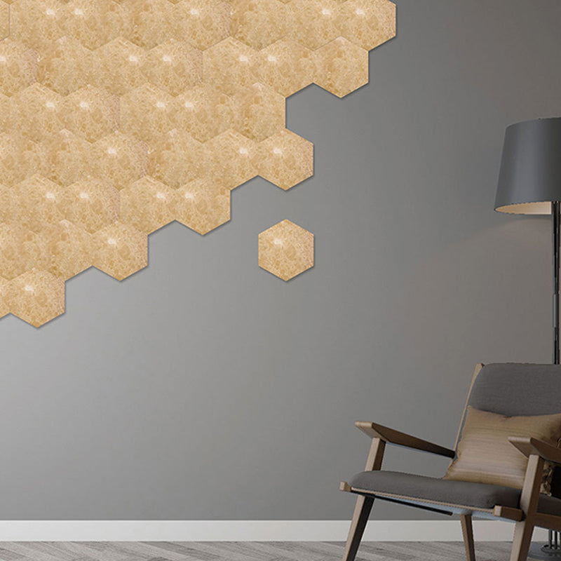 PVC Aufkleber Tapete Paneel Moderner Marmor Look Wandverkleidung in Gelb für Akzentwand