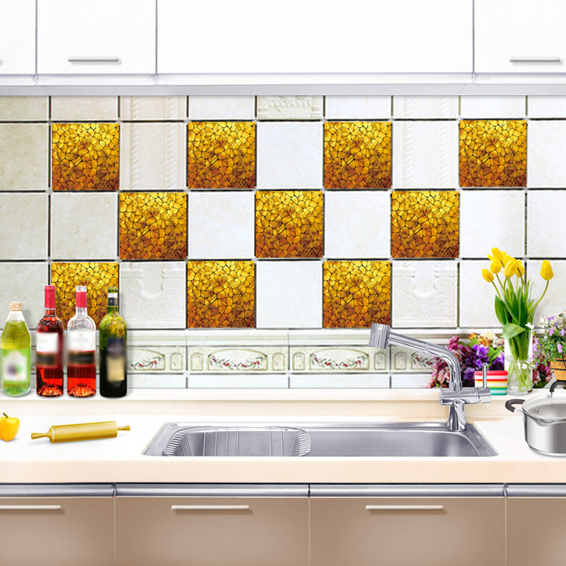 Frendorf | Gold Crackle Look Wallpaper Panel Set Pick Up Sticks Modern Kitchen Wandbekleding