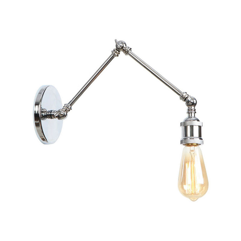 Frendorf | 1 Licht Swing Arm Wandleuchte Licht Industriell Schwarz/Messing Metall Wandleuchtenarmatur für Badezimmer