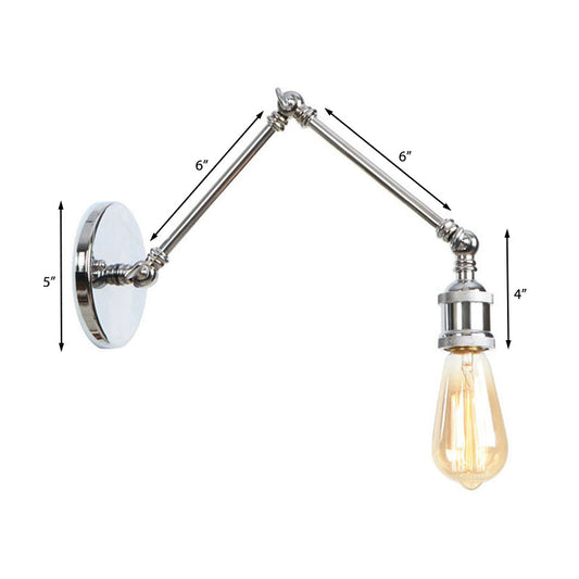 Frendorf | 1 Licht Swing Arm Wandleuchte Licht Industriell Schwarz/Messing Metall Wandleuchtenarmatur für Badezimmer