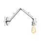 Frendorf | 1 Licht Swing Arm Wandleuchte Licht Industriell Schwarz/Messing Metall Wandleuchtenarmatur für Badezimmer