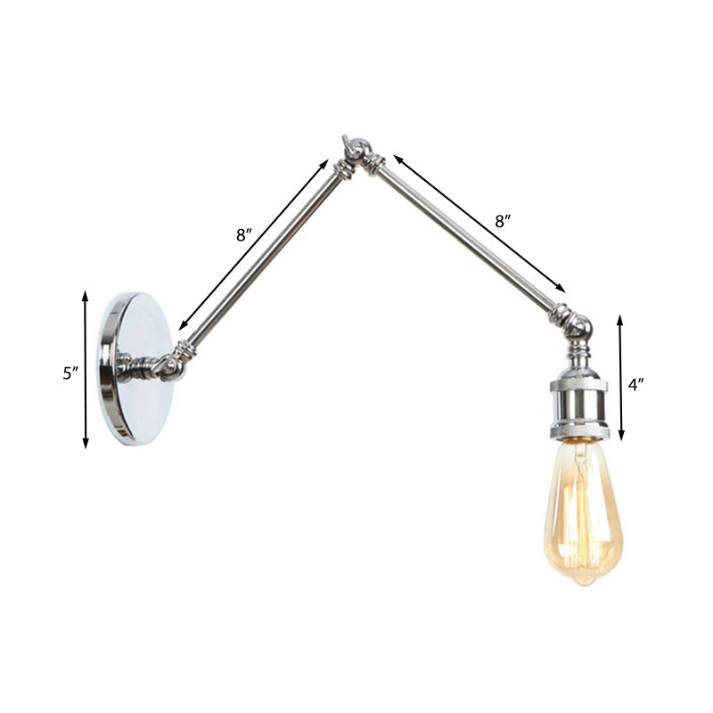 Frendorf | 1 Licht Swing Arm Wandleuchte Licht Industriell Schwarz/Messing Metall Wandleuchtenarmatur für Badezimmer